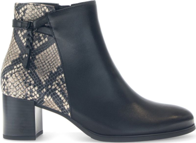 Gabor - 75.692 - Enkellaarzen - Zwart/Natuur