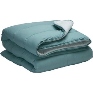 Omkeerbaar Dekbed 150X220 Cm – 300 G Tweekleurig – Warm Ademend Dekbed Voor Bedden Van 90 Cm – Groen