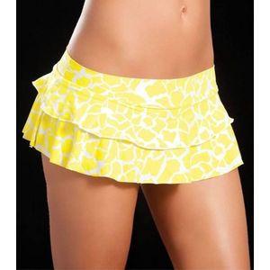 Rokje double layered (animal yellow) - S/M