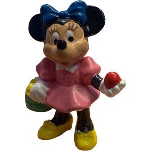 Minnie Mouse met paasei - bullyland - Bullyland - Vintage speelfiguurtje - Disney - 5 cm
