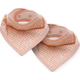 Jollein Slab Bandana Snake - Pale Pink - 2 Stuks