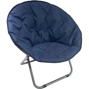 Vouwstoel - campingstoel - navy blue - stof - 82x68x79CM