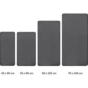 Laleni Jersey Baby/Kind Hoeslaken - Actief Ademend - Oeko-Tex Certificeerd - Babybed, Wieg, Kinderbed 100 x 115 x 10cm, antraciet, zeshoek, set van 2