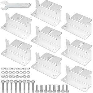 Zonnepaneelhouder met moeren en schroeven, aluminium zonnepaneel, Z-houder, montagebeugel, bevestiging zonnepaneelhouder voor campers, boten, daken, muur, caravan, 8 stuks