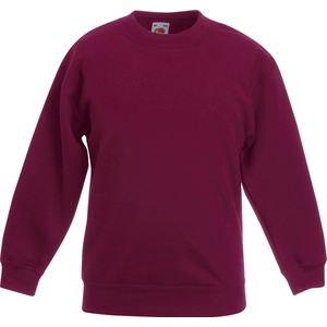 Fruit Of The Loom Kids Unisex Klassieke 80/20 set-in Sweater (2 stuks) (Bordeaux)