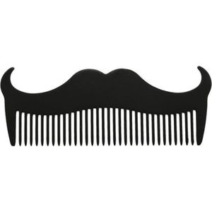 Snorkam Zwart Baardkam Baardborstel Baardstijler RVS Kam voor Baard Heren