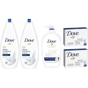 Dove Deeply Nourishing - Voordeelpakket MIX - Douchegel & Handzeep Pomp & Cream Bar