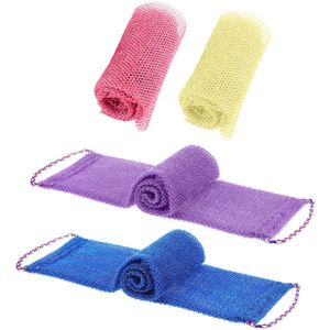 Exfoliërende Badnetten met Trekkoord - Diepe Reiniging voor Rug en Lichaam