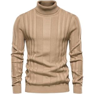 Slim Fit Heren Coltrui met Lange Mouwen en Opstaande Kraag