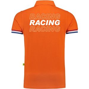 Racing supporter / race fan luxe polo shirt oranje voor heren - race fan / race supporter / coureur supporter XL