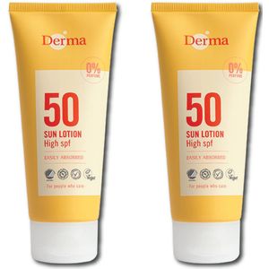 Derma Sun - Derma Sun Lotion SPF50 100ml - Huidbescherming - Zonnebescherming - Natuurlijke SPF