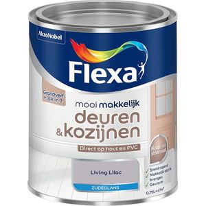 Flexa - Mooi Makkelijk Deuren & Kozijnen Zijdeglans - Muurverf - Living Lilac - Mengverf - 0.75 Liter