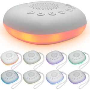 White Noise Machine voor Baby en Volwassenen - Witte ruis met nachtlampje - Slaaphulp - Draadloos - Oplaadbaar USB-C
