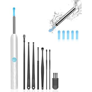 Wifi visuele otoscoopcamera met oorlepelbasis Geschikt voor iOS/Android oorreiniging otoscoop endoscoopcamera voor gezondheid wit