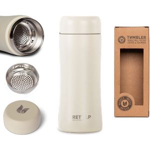 Retulp Tumbler - Thermosbeker - Thermosfles - Sand Beige - 300 ml - Koffiebeker - RVS