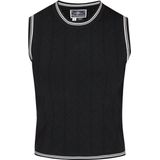 DreiMaster - Nautical Collectie - Mouwloze Top - Geometrisch Ajourpatroon