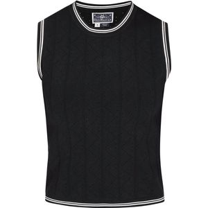 DreiMaster - Nautical Collectie - Mouwloze Top - Geometrisch Ajourpatroon