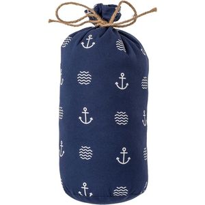 Maritime Design Floor Decoration Door Stopper 1.5 kg Heavy Filled Anchor Allover Blue