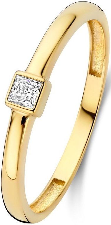 Isabel Bernard - Rivoli Jodi - Stacking Ring - 14 Karaat Goud - Met Zirkonia Steentje