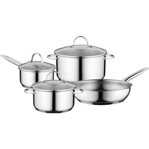 7-delige kookpannenset, Zilver - Roestvrij staal - BergHOFF|Essentials Line
