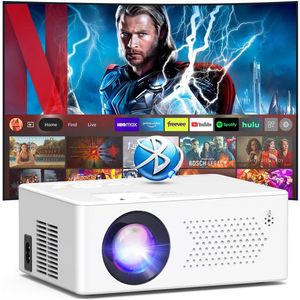 Azomor® Draagbare mini-projector met Android OS en WiFi6 voor thuisbioscoop