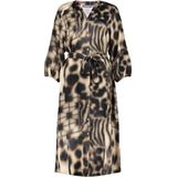 Geisha Jurk Jurk Met Print 47615 20 Sand/black Dames Maat - S