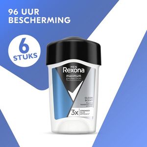 Rexona Men Maximum Protection - Deodorant - Stick - Clean Scent - 45ml x 6