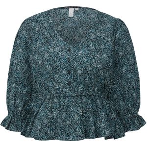 Qs Women - Blouse - 67A3 BLUE GREEN