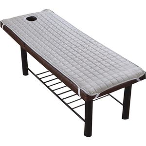 Bedhoezen laken met adem gat en gezichtsuitsparing voor schoonheidsbehandelingen 190x70 cm grijs massage matras