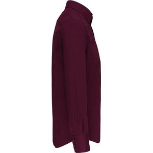 Kariban Heren stretch overhemd lange mouwen K529 - Wine - 3XL