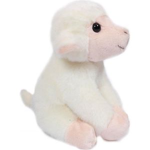 Pia Toys Knuffeldier Schaap/lammetje - zachte pluche stof - premium kwaliteit knuffels - wit - 12 cm - Schapen