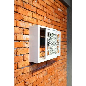 STAR&STER Wandhouder WiFi Router 35X40X11 Plank Wandmontage Router Modem Opbergdoos Kast Stekkerdoos Kabel Organizer Box Kabel Opbergdoos Planken Houten Bovenfrezen Plank