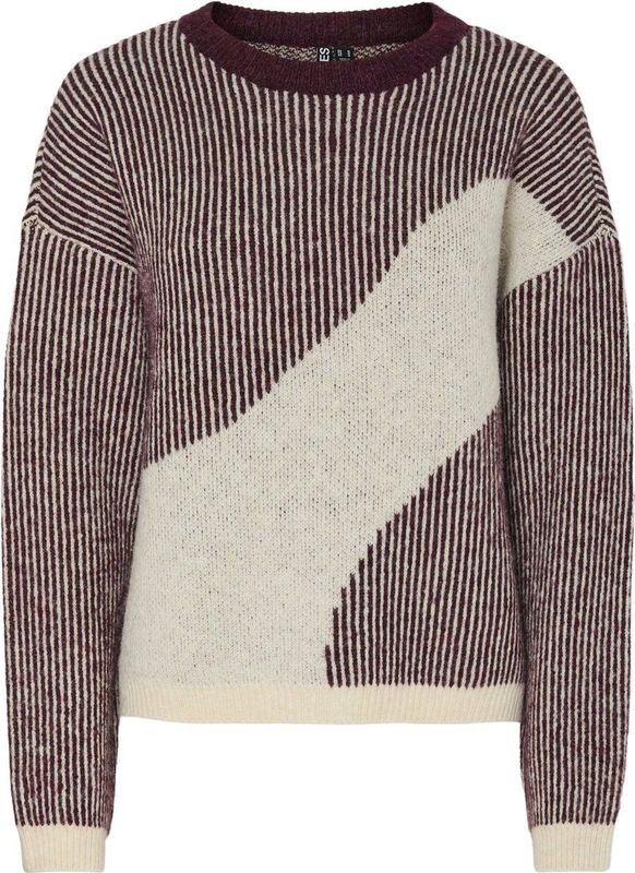 Pieces - Pcinna O-neck Oose Knit - Gebreide Trui - Tawny Port