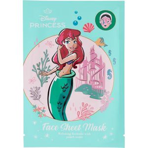Disney princess Face sheet mask - Ariel under the sea - Relaxing kalmerend gezichtsmasker - tissue masker - peach perzik