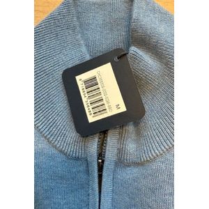 Boston Brothers trui - heren trui 9296- blauw - korte rits - maat L