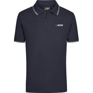 L-Boxx herenpolo ( JN986 ) navy / wit maat M