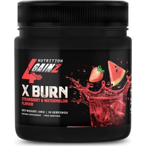 Nutrition4Gainz X Burn - Fatburner / Vetverbrander - Aardbei / Watermeloen - 300 gram