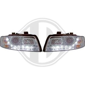 Audi - Diederichs 1017685 - Koplampen Set - Transparent - Chroom - Voor Voertuigen Met Lichthoogteregeling