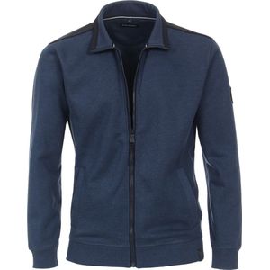 Casa Moda - Sportvest Zip Blauw - Heren - Maat XL - Regular-fit