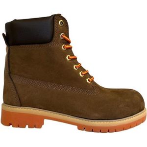 Heren Laarzen- Mannen Boots- 6-inch Veterboots- Winterboots- Mannen Schoenen- Winterlaarzen heren- Stevige Winterschoenen- Nubuck Leather- Bruin- Maat 43