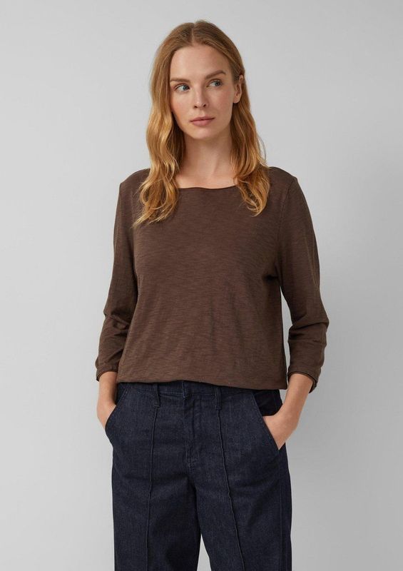 s.Oliver - T-shirt - Chocoladebruin