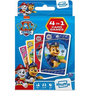 Shuffle Paw Patrol - 4-in-1 Spellen - Speelkaarten - Kwartet - Memo - Snap - Actie Spel