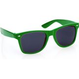 Hippe party zonnebril groen volwassenen - carnaval/verkleed