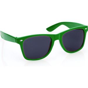 Hippe party zonnebril groen volwassenen - carnaval/verkleed