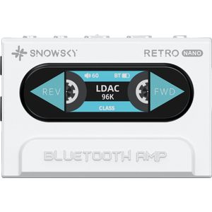 FiiO - Snowsky Retro Nano Bluetooth DAC-versterker - Wit - 3,5 mm en 4,4 mm uitgang