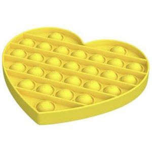 Fidget Toy Pop it - Geel Hart - Stress Verlagend - Fidget Popper - Fidget Speelgoed - Fidget Toys Pop it Tiktok - Fidget