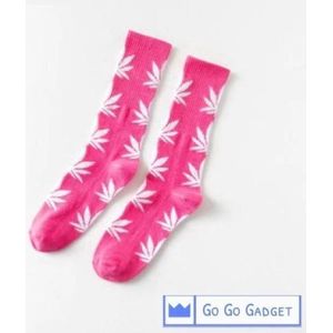 Wiet sokken | 1 paar | roze met wit