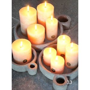Brynxz - stompkaars - rustic candle - nature - d7 h12