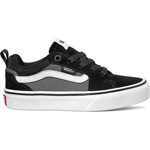 Vans Youth Filmore Jongens Sneakers - (Suede/Canvas) Black/Pewt - Maat 30