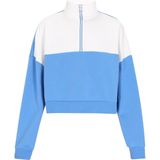 myMo - ATHLSR - Sweatshirt - Royal Blue/Wit - Halve Rits - Color-Blocking